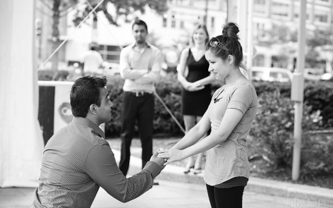 On bended knee proposal