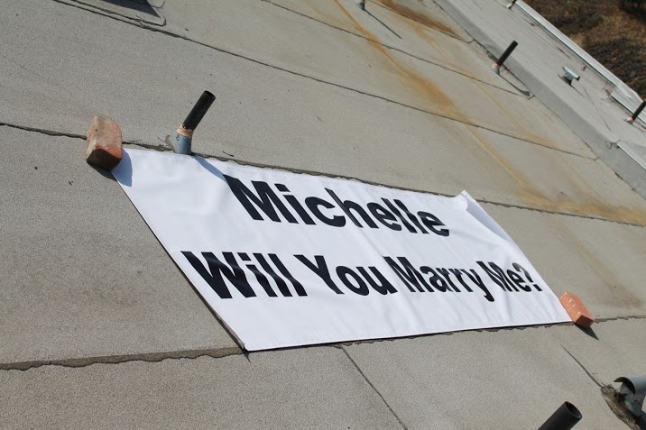 griffith observatory banner marriage proposal