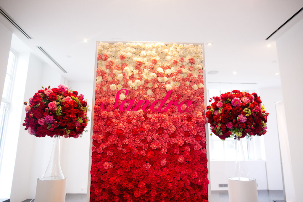 beautiful flower wall for proposal