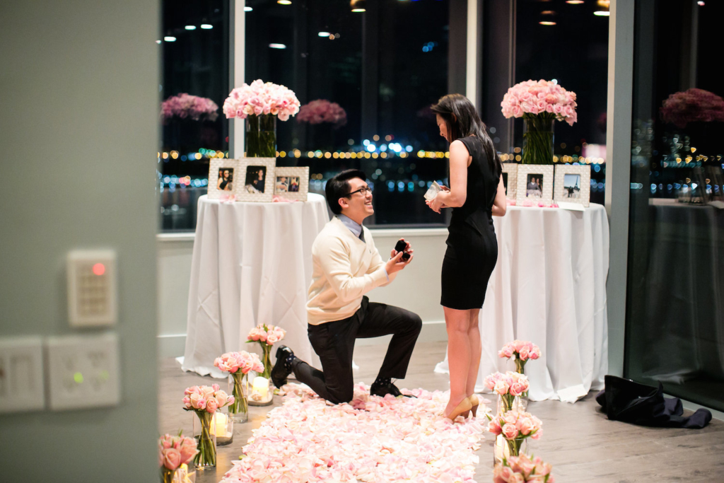 paris themed proposal in new york